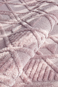 Thumbnail for Mari Lisa Pink Diamond Pattern Rectangle Rug