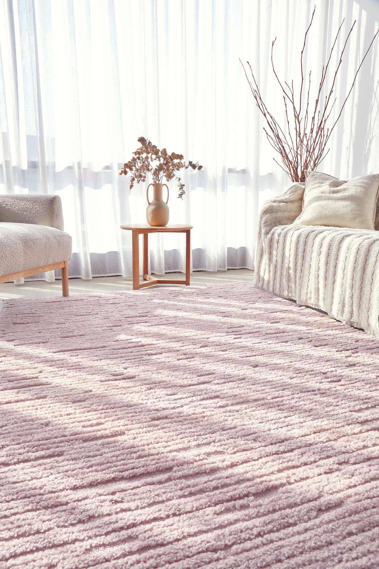 Mari Suri Pink Modern Rectangle Rug