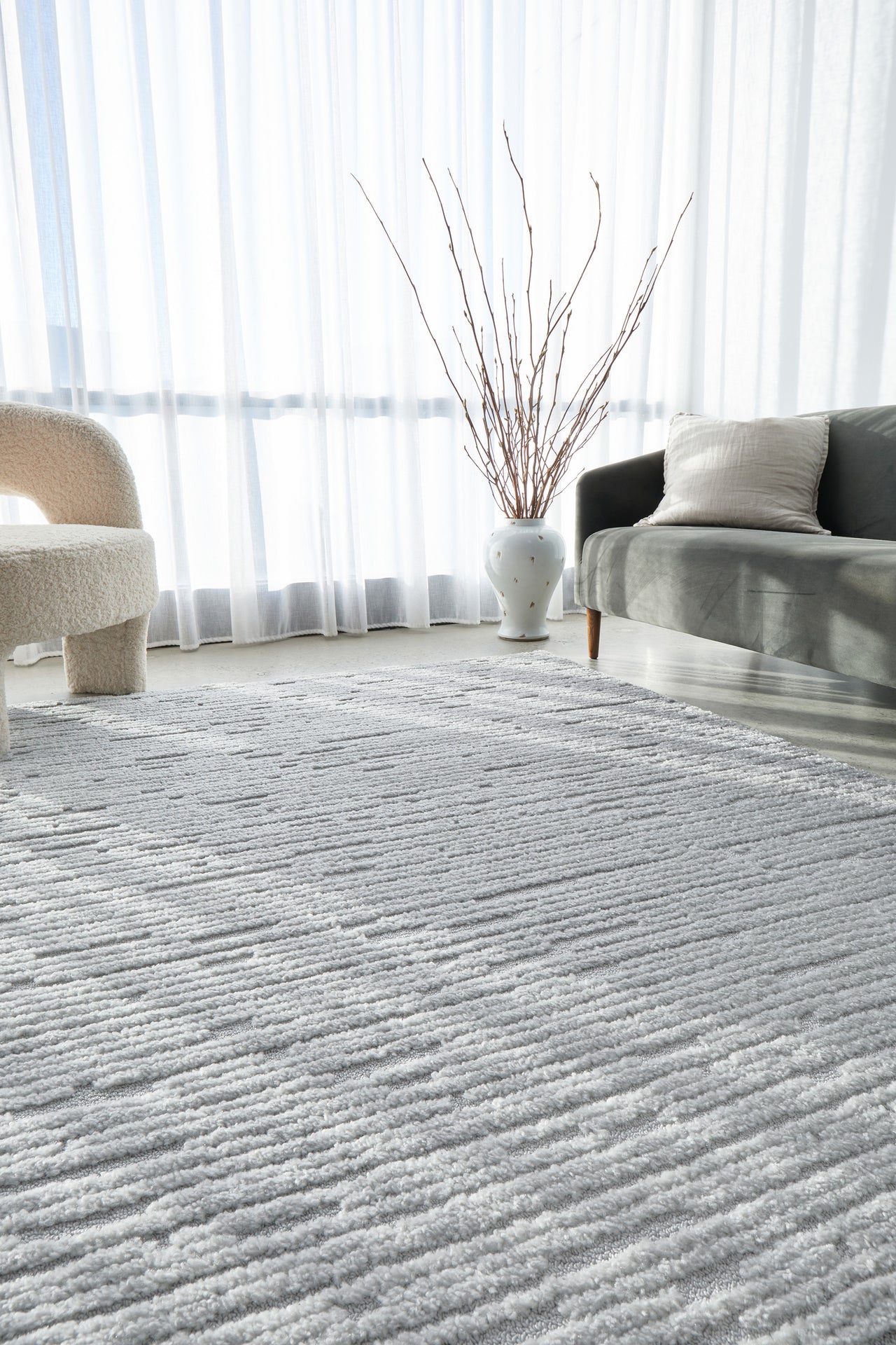 Mari Suri Modern Grey Rectangle Rug