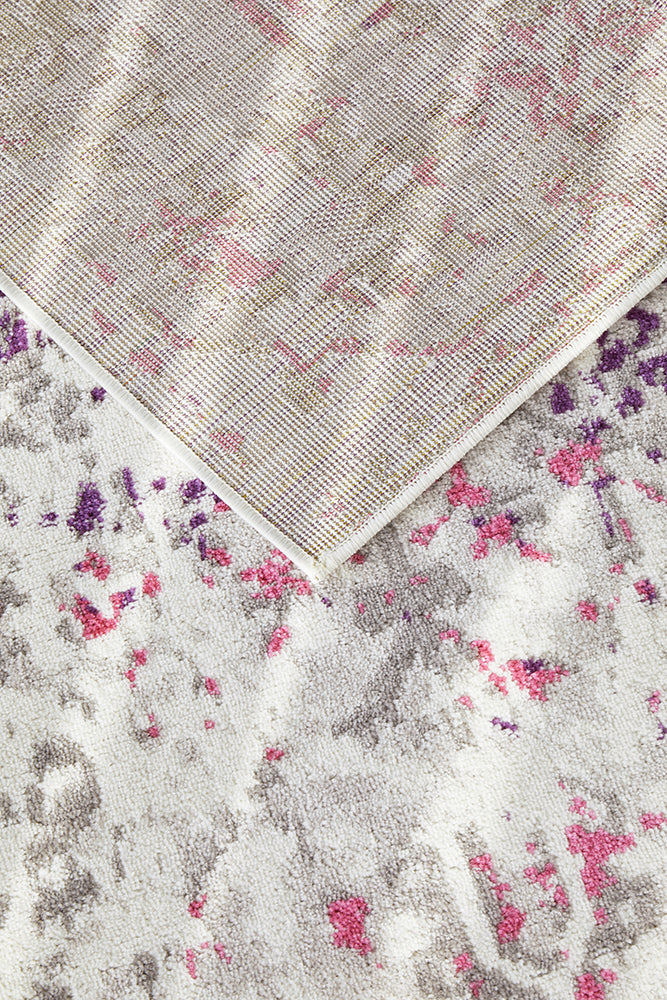 Adria Abrash White Pink & Grey Transitional Rug