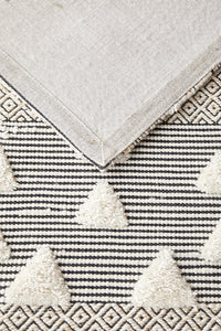 Thumbnail for Miller Ivory Modern Tribal Wool Blend Textured Pattern Rectangle Rug