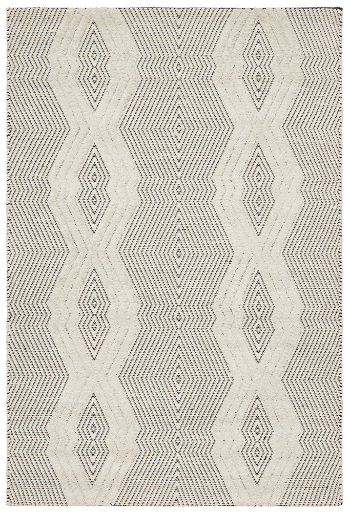 Chime Bone Modern Textured Pattern Rectangle Rug