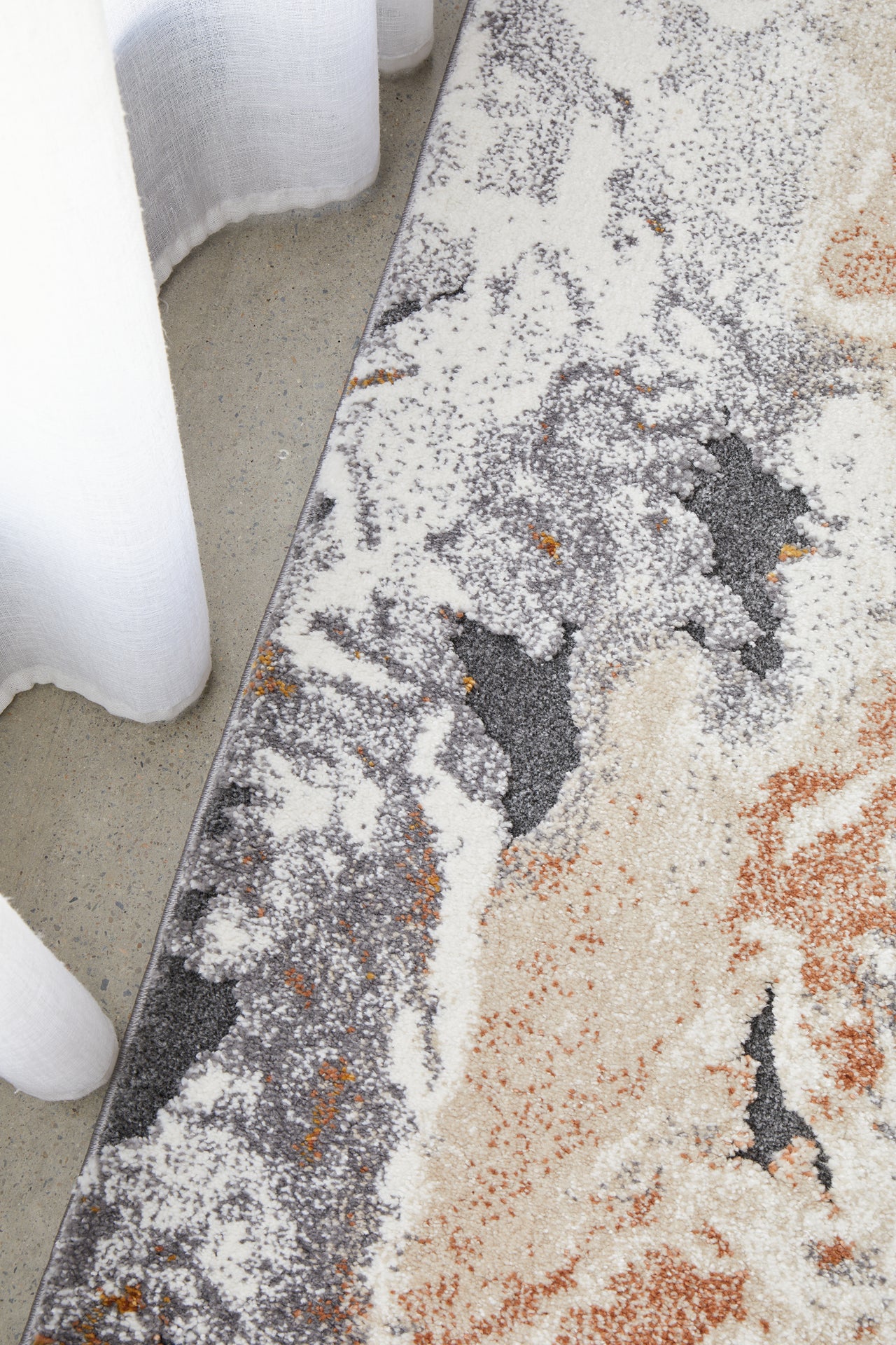 Abby Mineral Rust and Grey Modern Abstract Rectangle Rug