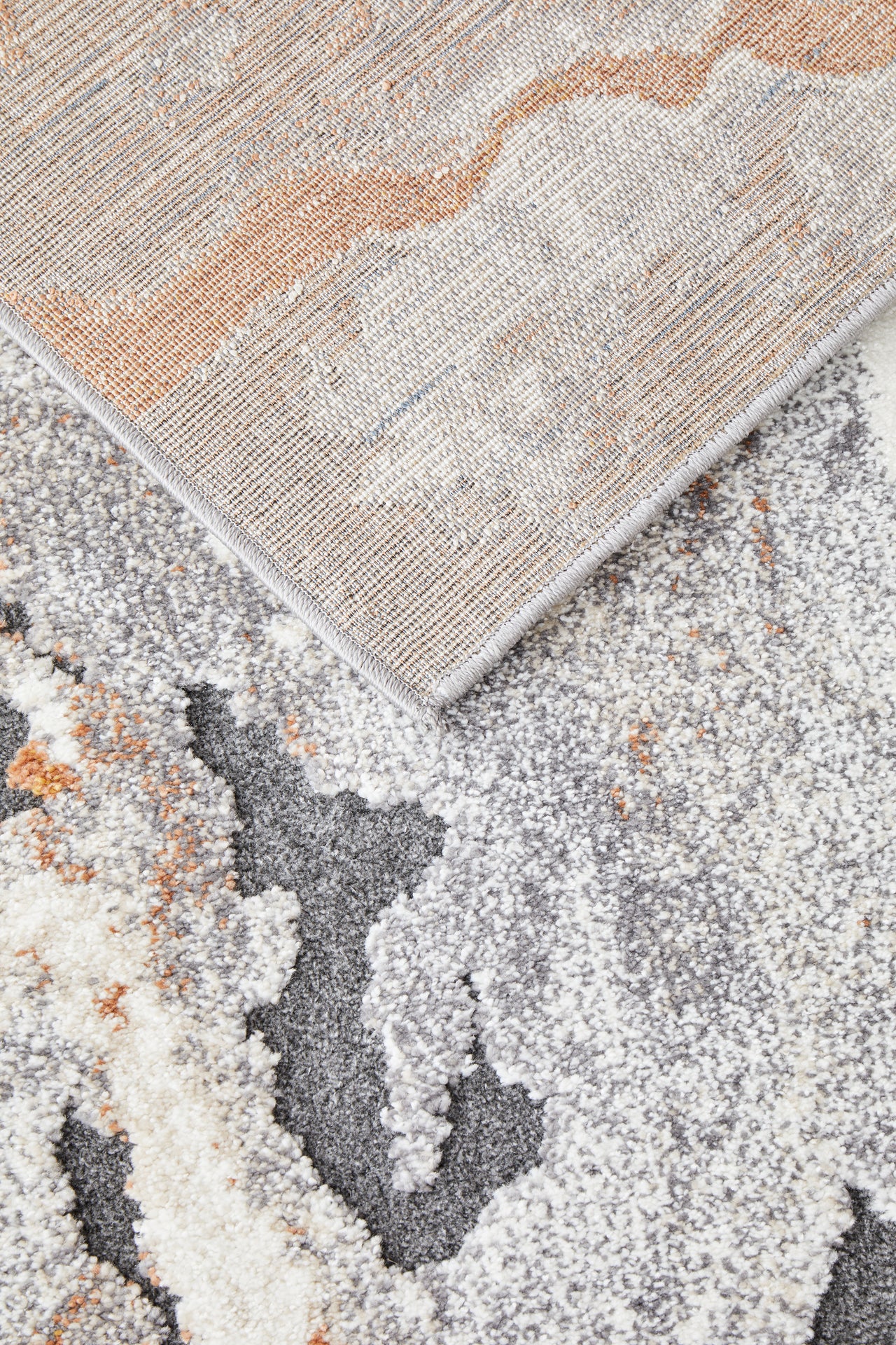 Abby Mineral Rust and Grey Modern Abstract Rectangle Rug