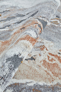 Thumbnail for Abby Mineral Rust and Grey Modern Abstract Rectangle Rug