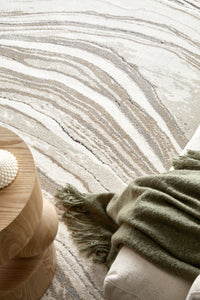 Thumbnail for Abby Mineral Ivory and Natural Modern Abstract Rectangle Rug