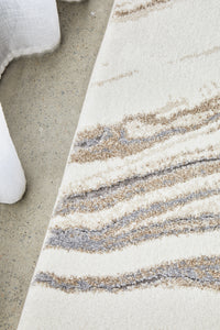 Thumbnail for Abby Mineral Ivory and Natural Modern Abstract Rectangle Rug