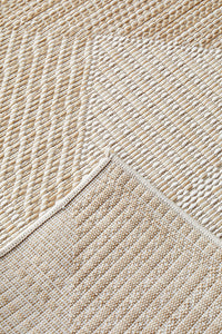 Thumbnail for Patio Rico Cream Natural Modern Indoor Outdoor Geometric Patterned Flatweave Hallway Runner Rug