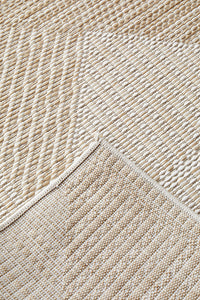 Thumbnail for Patio Rico Cream Natural Modern Indoor Outdoor Geometric Patterned Flatweave Rug