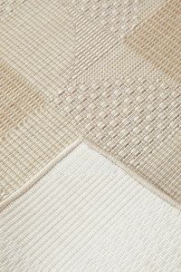 Thumbnail for Patio Selin Cream Natural Modern Indoor Outdoor Geometric Patterned Flatweave Hallway Runner Rug