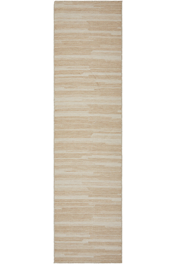 Patio Tilda Cream Natural Modern Indoor Outdoor Flatweave Hallway Runner Rug