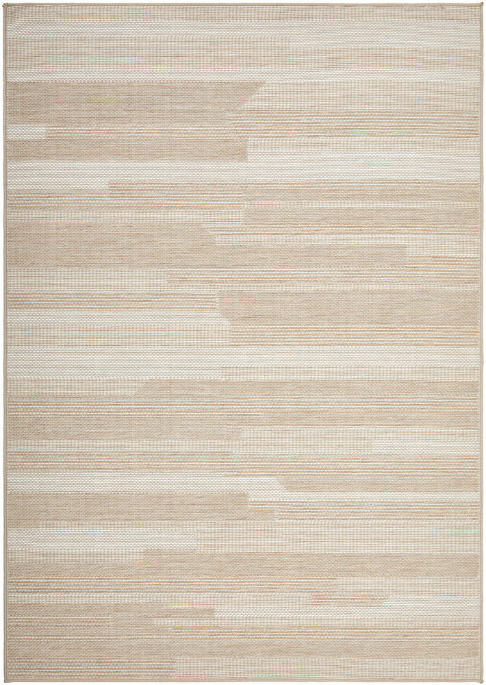 Patio Tilda Cream Natural Modern Indoor Outdoor Flatweave Rug