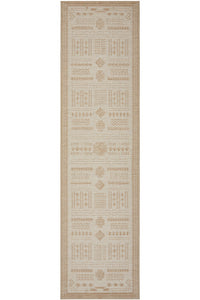 Thumbnail for Patio Ziggy Cream Natural Modern Indoor Outdoor Flatweave Hallway Runner Rug