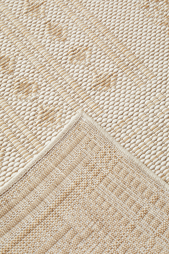 Patio Ziggy Cream Natural Modern Indoor Outdoor Flatweave Hallway Runner Rug