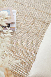 Thumbnail for Patio Ziggy Cream Natural Modern Indoor Outdoor Flatweave Rug