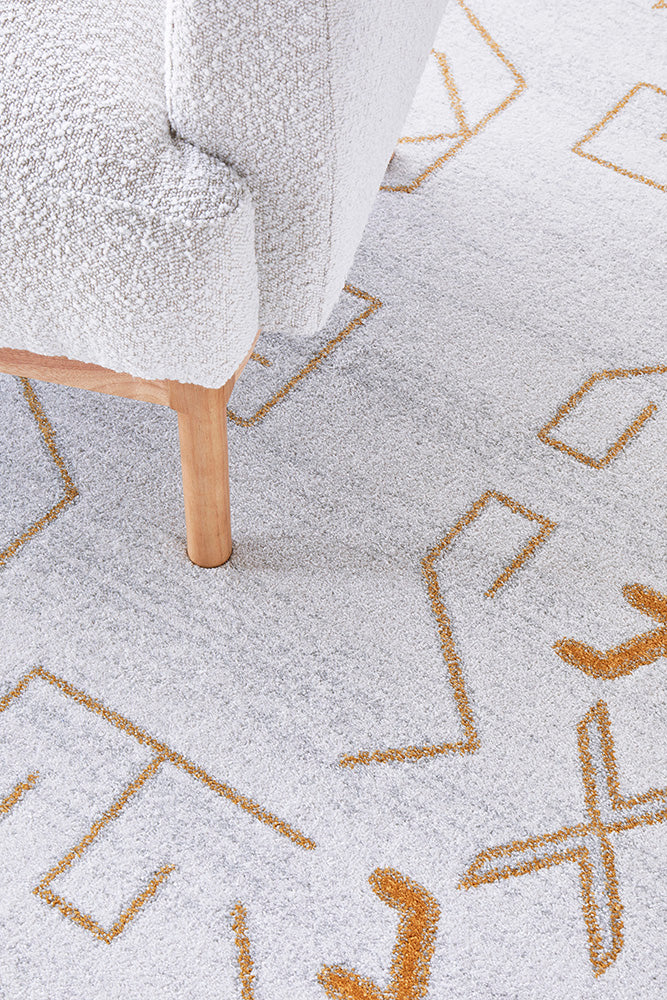 Cala Paradise Cream & Gold Modern Rug