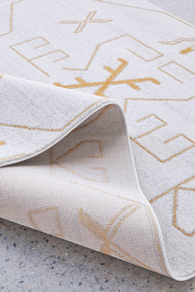 Cala Paradise Cream & Gold Modern Rug