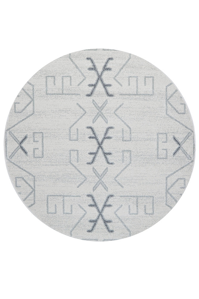 Cala Paradise Modern Grey Round Rug