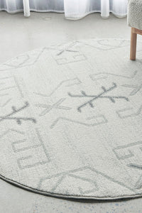 Thumbnail for Cala Paradise Modern Grey Round Rug