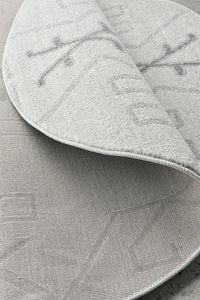 Thumbnail for Cala Paradise Modern Grey Round Rug