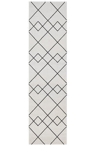 Thumbnail for Diego Paradise Cream & Charcoal Modern Hallway Runner Rug