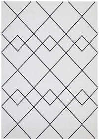 Thumbnail for Diego Paradise Cream & Charcoal Geometric Modern Rug