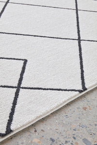 Thumbnail for Diego Paradise Cream & Charcoal Geometric Modern Rug