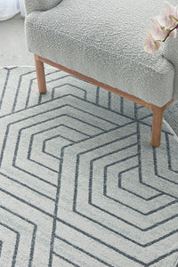 Thumbnail for Esther Paradise Cream Grey Modern Round Rug