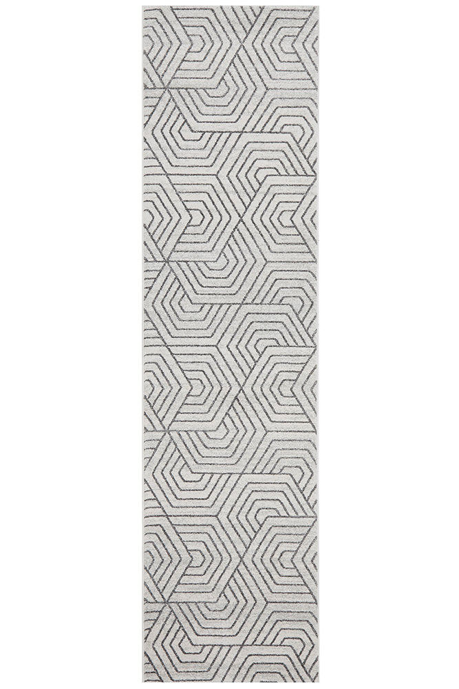  Esther Paradise Cream Grey Hallway Runner Rug