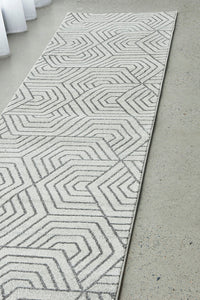 Thumbnail for  Esther Paradise Cream Grey Hallway Runner Rug