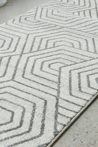 Thumbnail for  Esther Paradise Cream Grey Hallway Runner Rug