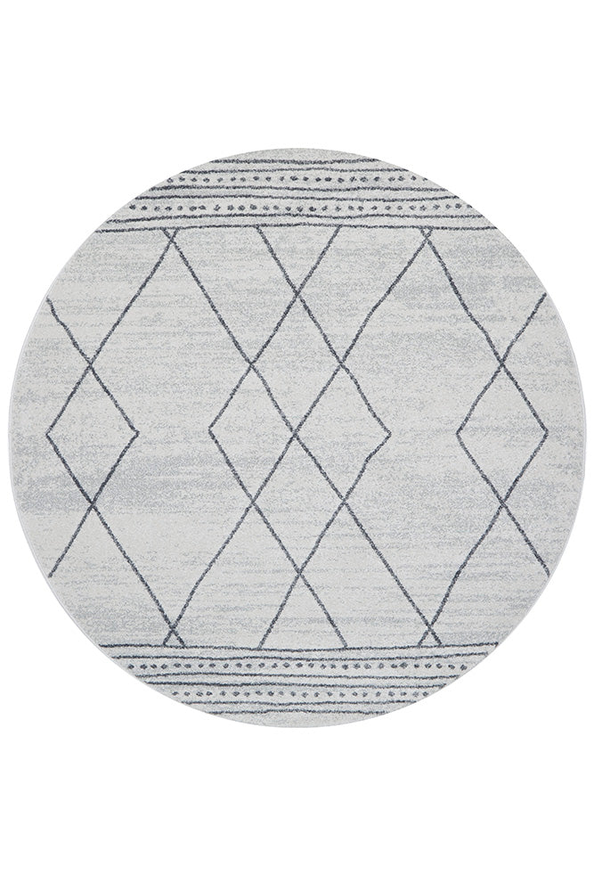 Gina Paradise Grey Modern Round Rug