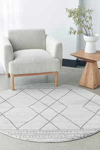 Thumbnail for Gina Paradise Grey Modern Round Rug