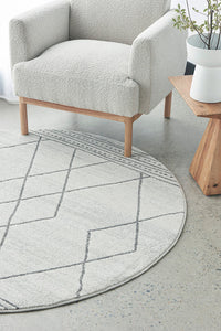 Thumbnail for Gina Paradise Grey Modern Round Rug