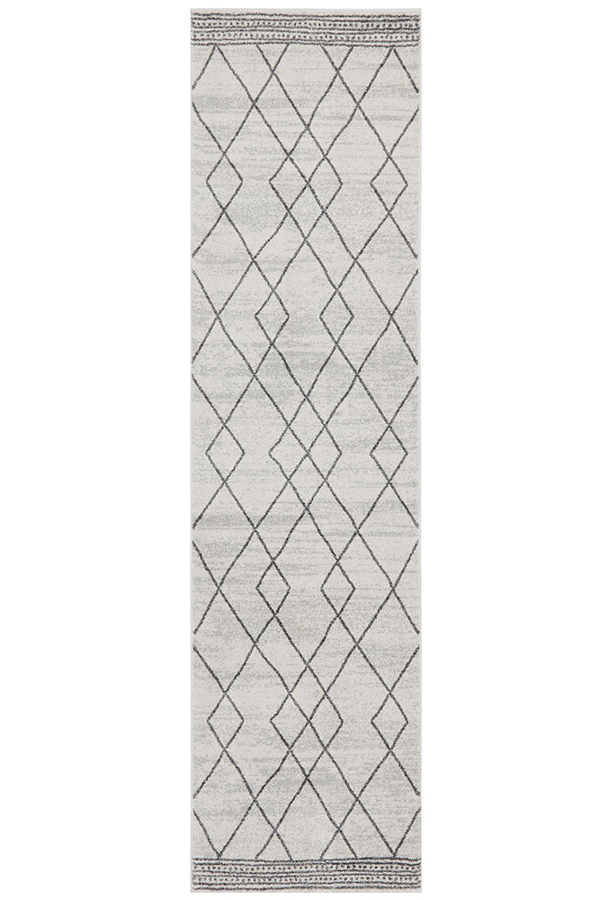 Gina Paradise Grey Modern Hallway Runner Rug 