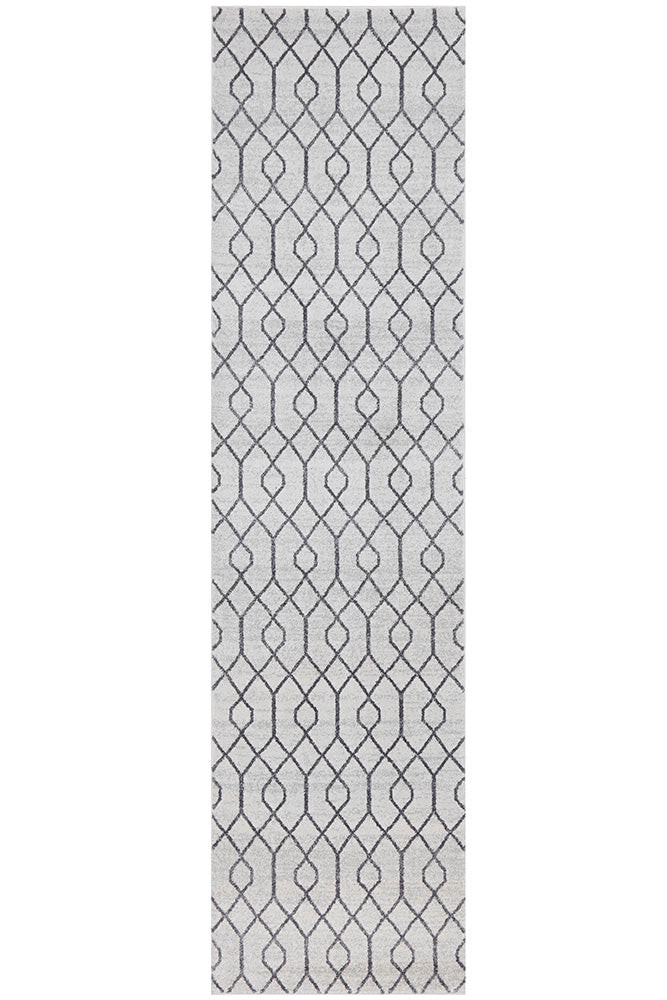 Hailey Paradise Cream & Grey Hallway Runner Rug