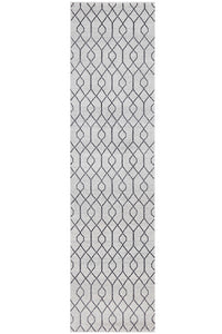 Thumbnail for Hailey Paradise Cream & Grey Line Pattern Modern Rug