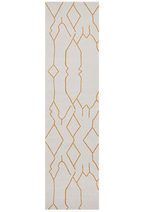 Thumbnail for Ivy Paradise Cream & Gold Modern Abstract Hallway Runner Rug