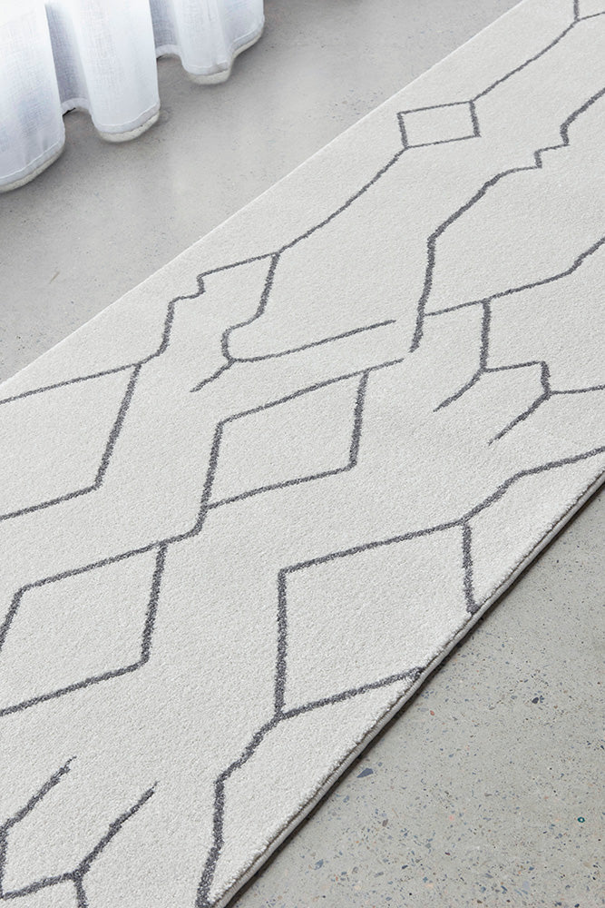 Ivy Paradise Cream & Grey Modern Abstract Hallway Runner Rug