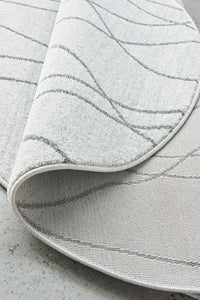 Thumbnail for Jada Paradise Grey Modern Abstract Round Rug