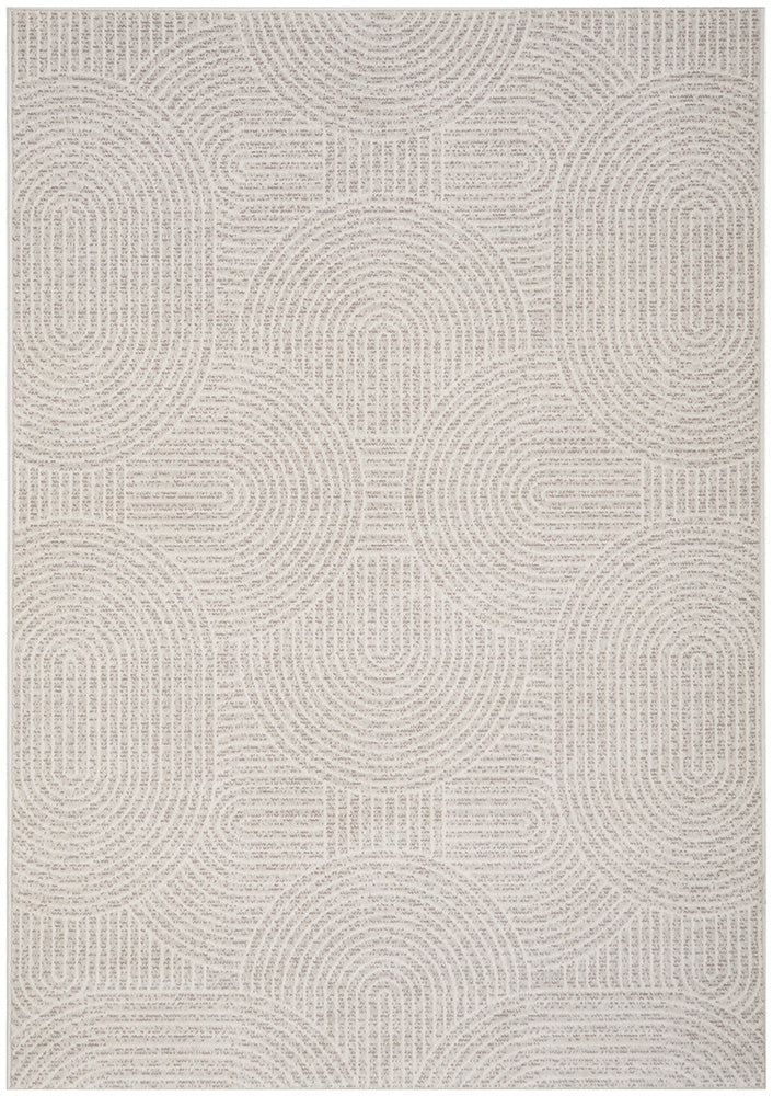 Prague Klarn Natural Tan Modern Geometric Wool Rug