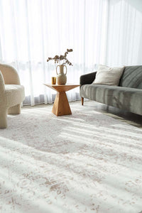 Thumbnail for Camilla Revive Cream Natural Transitional Machine Washable Polyester Rug