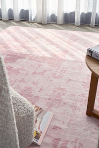 Thumbnail for Muse Revive Blush Pink Modern Machine Washable Polyester Rug