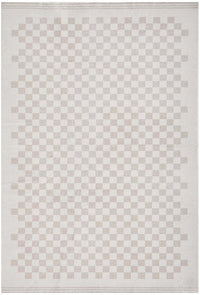 Thumbnail for Toshi Revive Cream & Natural Modern Geometric Pattern Machine Washable Polyster Rug