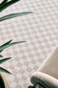 Thumbnail for Toshi Revive Cream & Natural Modern Geometric Pattern Machine Washable Polyster Rug