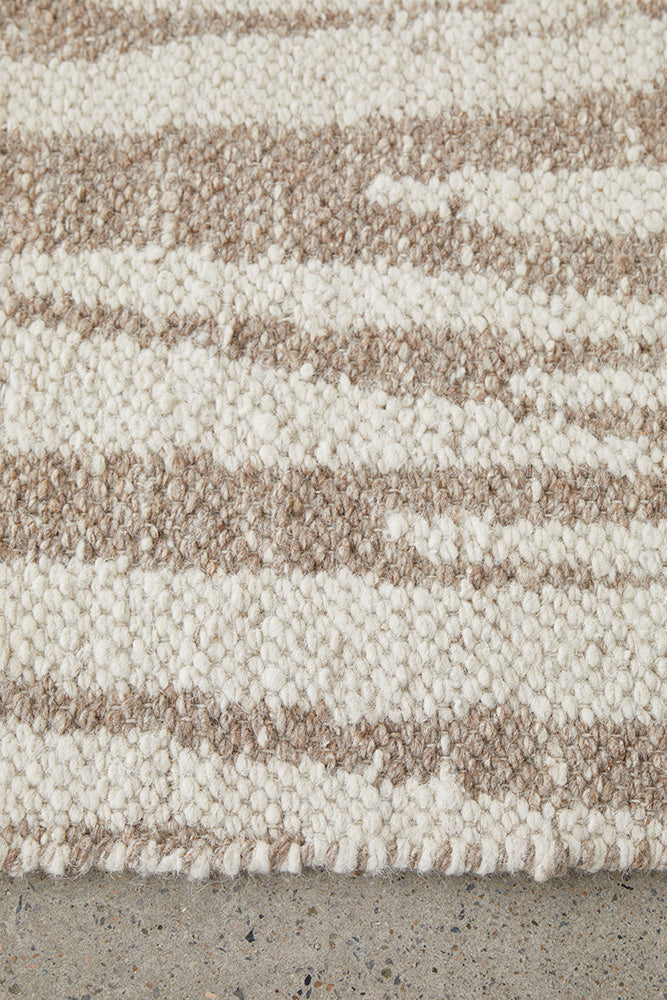 Jani Beige and Ivory Modern Abstract Pattern Rectangle Rug