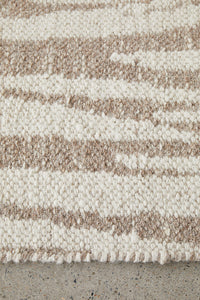 Thumbnail for Jani Beige and Ivory Modern Abstract Pattern Rectangle Rug