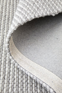 Thumbnail for Oscar Scandinavian Grey Felted Wool Rug