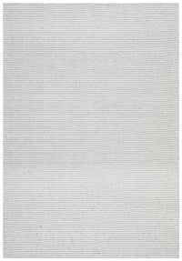 Thumbnail for Oscar Scandinavian Grey & White Felted Wool Striped Weave Rug