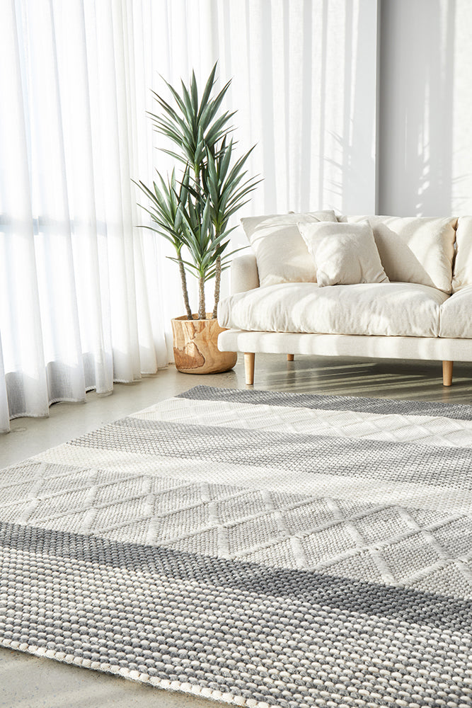 Blake Modern Multi-Colour Textured Wool Rug